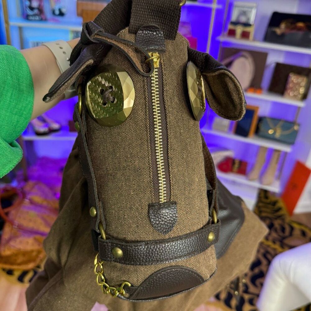 New Canvas Horse Shaped Crossbody Shoulder Bag Handbag Steampunk Horse Purse - Picture 6 of 12